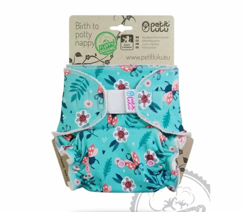 Couche Classique Évolutive Maxi Nuit Petit Lulu - Fluffy Organic - Velcro