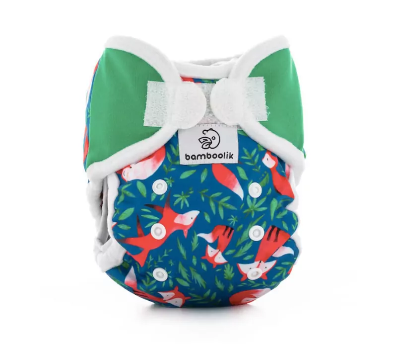 Couche lavable TE2 évolutive 4-15 kg Bamboolik - Velcro