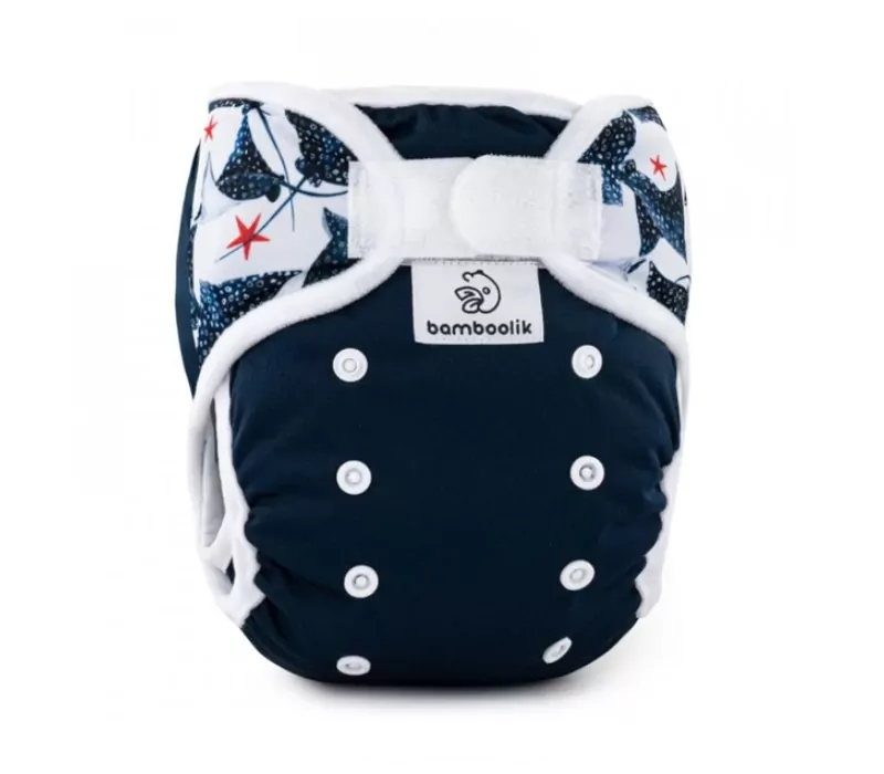 Couche lavable TE2 évolutive 4-15 kg Bamboolik - Velcro